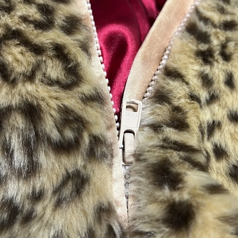 GYMBOREE Fake Fur Leopard Jacket Girl (Sz 3-6)